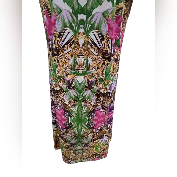 Attitudes By Renee Button Down Midi Dress Jungle Small Petite Tiger Cat Artsy - Picture 6 of 12